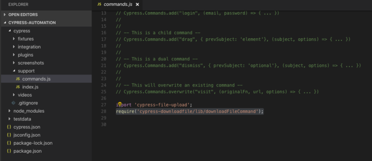 How to download a file in cypress - TestersDock