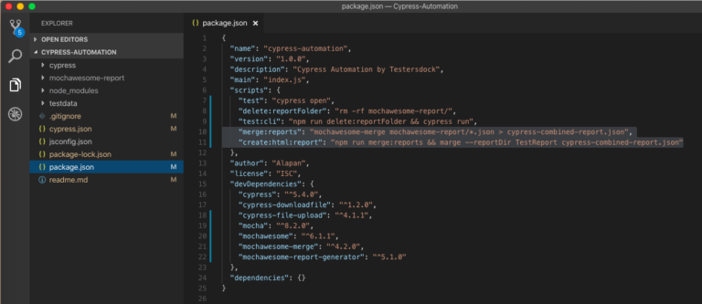 How to generate Html Reports in Cypress - TestersDock
