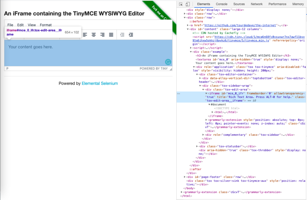 iframe html code example