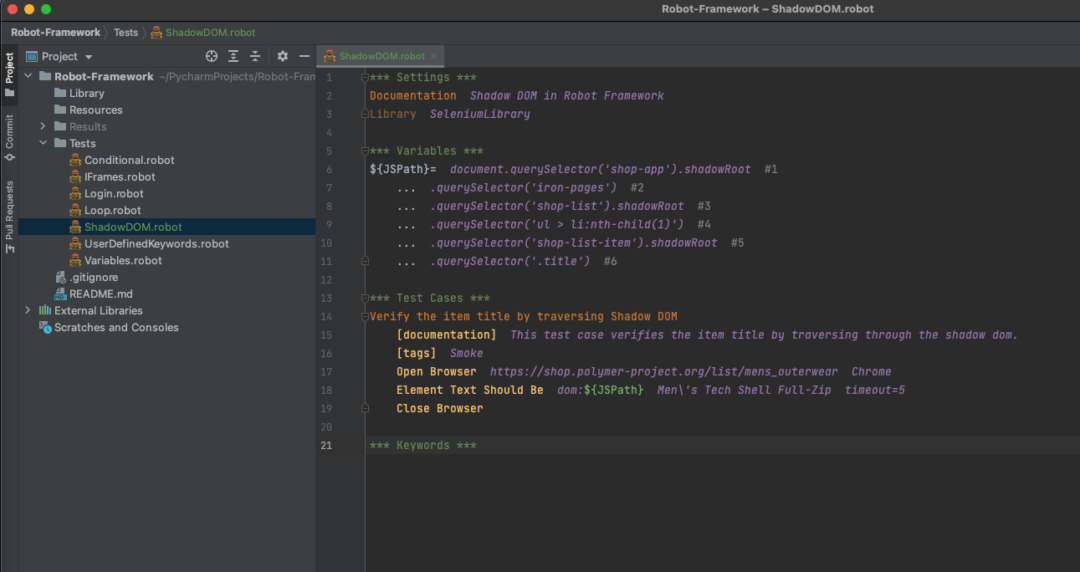 How to work with Shadow DOM in Robot Framework - TestersDock