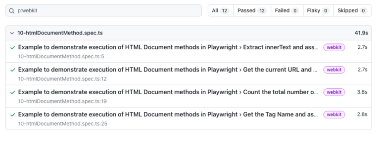 How to execute HTML Document Methods in Playwright